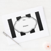 Maßgeschneiderte Etikett für Schwarz/Weiß-Geschenk Rechteckiger Aufkleber (Umschlag)