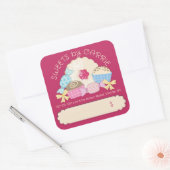 Maßgeschneiderte Etiketten für Trüffelkekse Quadratischer Aufkleber (Umschlag)