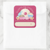 Maßgeschneiderte Etiketten für Trüffelkekse Quadratischer Aufkleber (Tasche)