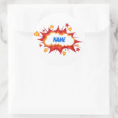 Maßgeschneiderte Explosion personalisierter Comice Runder Aufkleber (Tasche)