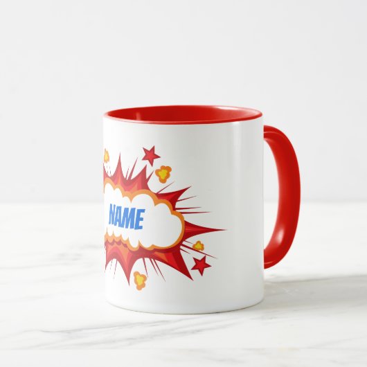 Maßgeschneiderte Explosion personalisierter Comice Tasse (VorderseiteRechts)