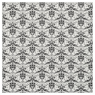 Maßgeschneiderte Fabric-Black & White Damask Stoff
