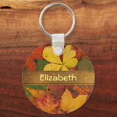 Maßgeschneiderte Fall-Foliage-Blätter Schlüsselanhänger (Vorderseite)