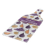 Maßgeschneiderte Familienfiguren und Trauben Schneidebrett (Ecke)