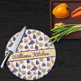 Maßgeschneiderte Familienfiguren und Trauben Schneidebrett