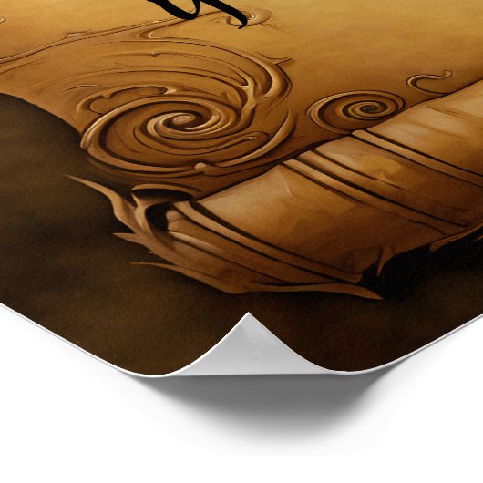 Maßgeschneiderte Fantasy Scroll Poster (Ecke)