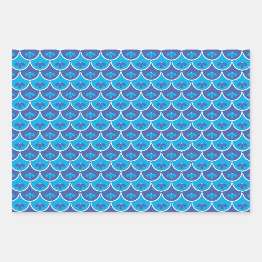 Maßgeschneiderte Farben für das Muster der Blumen Geschenkpapier Set (Vorderseite 3)