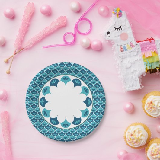 Maßgeschneiderte Farben für das Muster der Blumen Pappteller (Party)