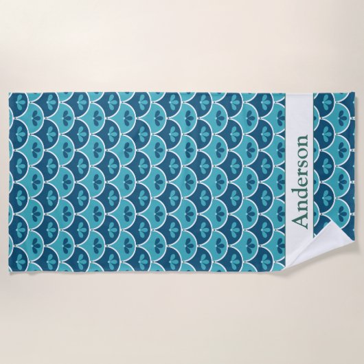 Maßgeschneiderte Farben für das Muster der Blumen Strandtuch (Vorderseite)