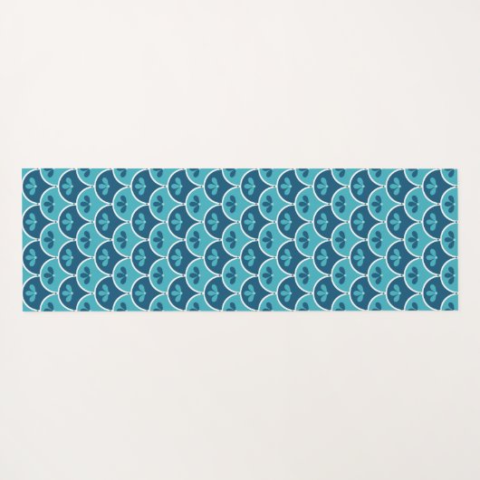 Maßgeschneiderte Farben für das Muster der Blumen Yogamatte (Rückseite (Horizontal))