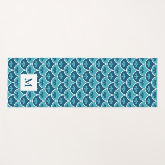 Maßgeschneiderte Farben für das Muster der Blumen Yogamatte (Vorderseite (Horizontal))