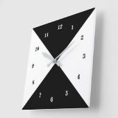 Maßgeschneiderte Farben für Ihre Wandklemme - Schw Quadratische Wanduhr (Winkel)