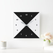 Maßgeschneiderte Farben für Ihre Wandklemme - Schw Quadratische Wanduhr (Zuhause)