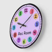 Maßgeschneiderte Farben für Kinder Big Number Cloc Große Wanduhr (Winkel)