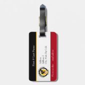 Maßgeschneiderte Farben Gepäckanhänger (Rückseite vertikal)