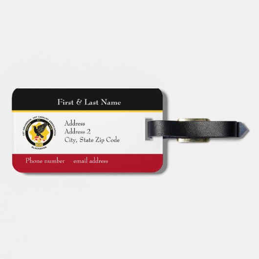 Maßgeschneiderte Farben Gepäckanhänger (Rückseite horizontal)