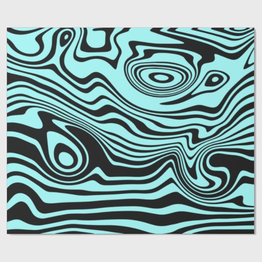 Maßgeschneiderte Farben Geschenkpapier Art Waves (Flach)