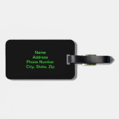 Maßgeschneiderte farbliche Schmetterlingsplatte Gepäckanhänger (Rückseite horizontal)