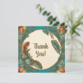 Maßgeschneiderte Feathers Dankeschön Rabatt Feiertagskarte (Stehend Vorderseite)