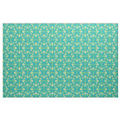 Maßgeschneiderte Federodien auf Aquamarinem Muster Stoff (Fat Quarter (45,7 x 55,9 cm))