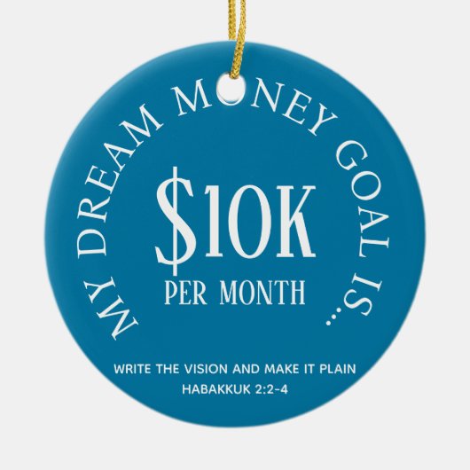 Maßgeschneiderte Finanzziele Keramik Ornament (Vorne)