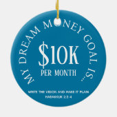 Maßgeschneiderte Finanzziele Keramik Ornament (Hinten)