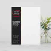 Maßgeschneiderte Firmenbriefe - Schwarz/Gold-Bar (Stehend Vorderseite)