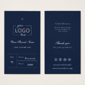 Maßgeschneiderte Firmenlogos Bekleidungspreis Navy (Vorne & Hinten)