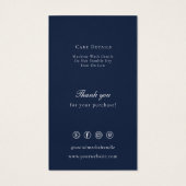 Maßgeschneiderte Firmenlogos Bekleidungspreis Navy (Rückseite)