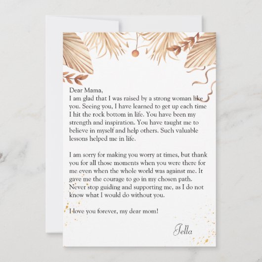 Maßgeschneiderte Flachbildkarte für Fotos Dankeskarte (Rückseite)