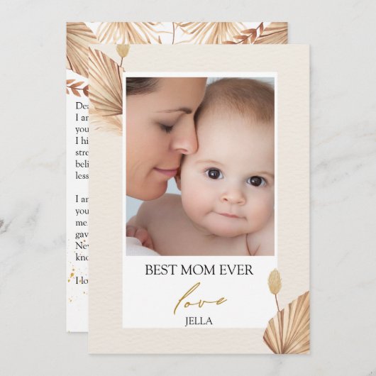 Maßgeschneiderte Flachbildkarte für Fotos Dankeskarte (Vorne/Hinten)