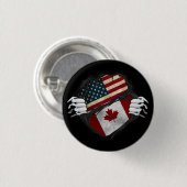 Maßgeschneiderte Flag-Ripping von zwei Händen Button (Vorne & Hinten)