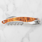 Maßgeschneiderte Flammenschraube Kellnermesser (Rückseite)