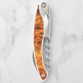 Maßgeschneiderte Flammenschraube Kellnermesser (Rückseite)