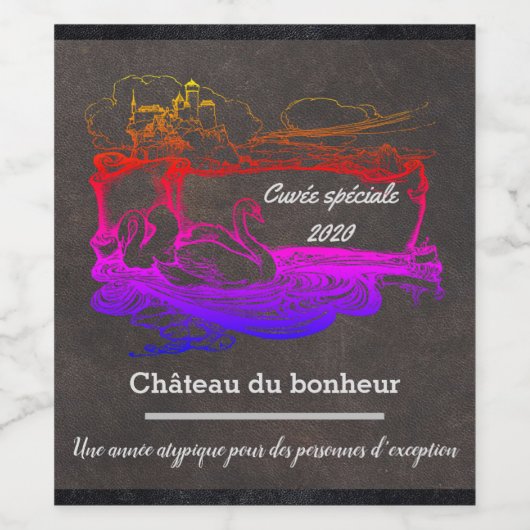 Maßgeschneiderte Flasche Weinetikett (Einzelnes Label)