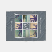 Maßgeschneiderte Flechtdecke aus Foto mit Monogram Fleecedecke (Vorderseite (Horizontal))