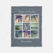 Maßgeschneiderte Flechtdecke aus Foto mit Monogram Fleecedecke (Vorderseite)