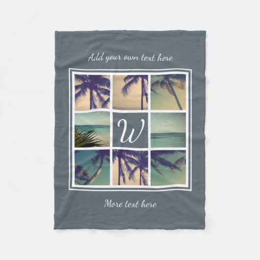 Maßgeschneiderte Flechtdecke aus Foto mit Monogram Fleecedecke (Vorderseite)