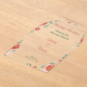 Maßgeschneiderte, floral Clear Akryllische Einladu Acryleinladungen (Ablage )