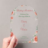 Maßgeschneiderte, floral Clear Akryllische Einladu Acryleinladungen (Insitu (Handheld))