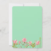 Maßgeschneiderte Floral Stripe Hochzeit | Brautpar Einladung (Rückseite)