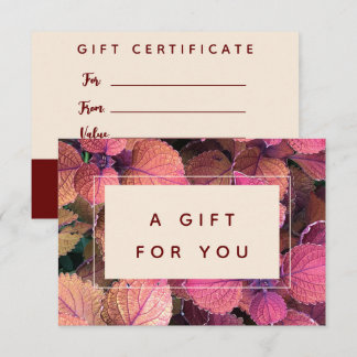 Maßgeschneiderte florale Geschenkkarte