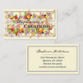 Maßgeschneiderte florale Retro-Frühlingsblumen Pri Visitenkarte (Vorne/Hinten)