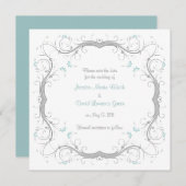 Maßgeschneiderte, florale Save the Date Karte (Vorne/Hinten)