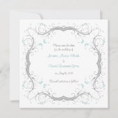 Maßgeschneiderte, florale Save the Date Karte (Vorderseite)