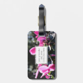 Maßgeschneiderte florale Tags, personalisieren Gepäckanhänger (Rückseite vertikal)