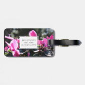 Maßgeschneiderte florale Tags, personalisieren Gepäckanhänger (Rückseite horizontal)