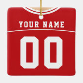 Maßgeschneiderte Football Lacrosse Jersey Ornament (Rückseite)