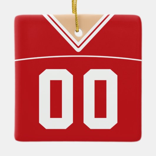 Maßgeschneiderte Football Lacrosse Jersey Ornament (Vorderseite)