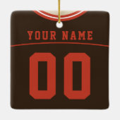 Maßgeschneiderte Football Lacrosse Jersey Ornament (Rückseite)